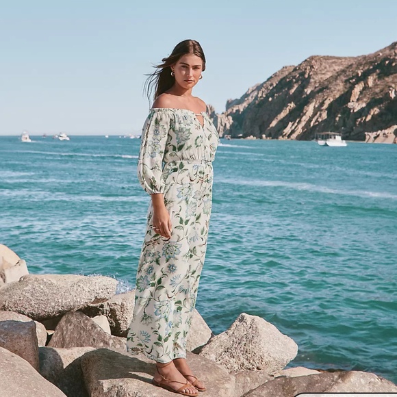 Floral Off The Shoulder Maxi Dress - Picture 1 of 6